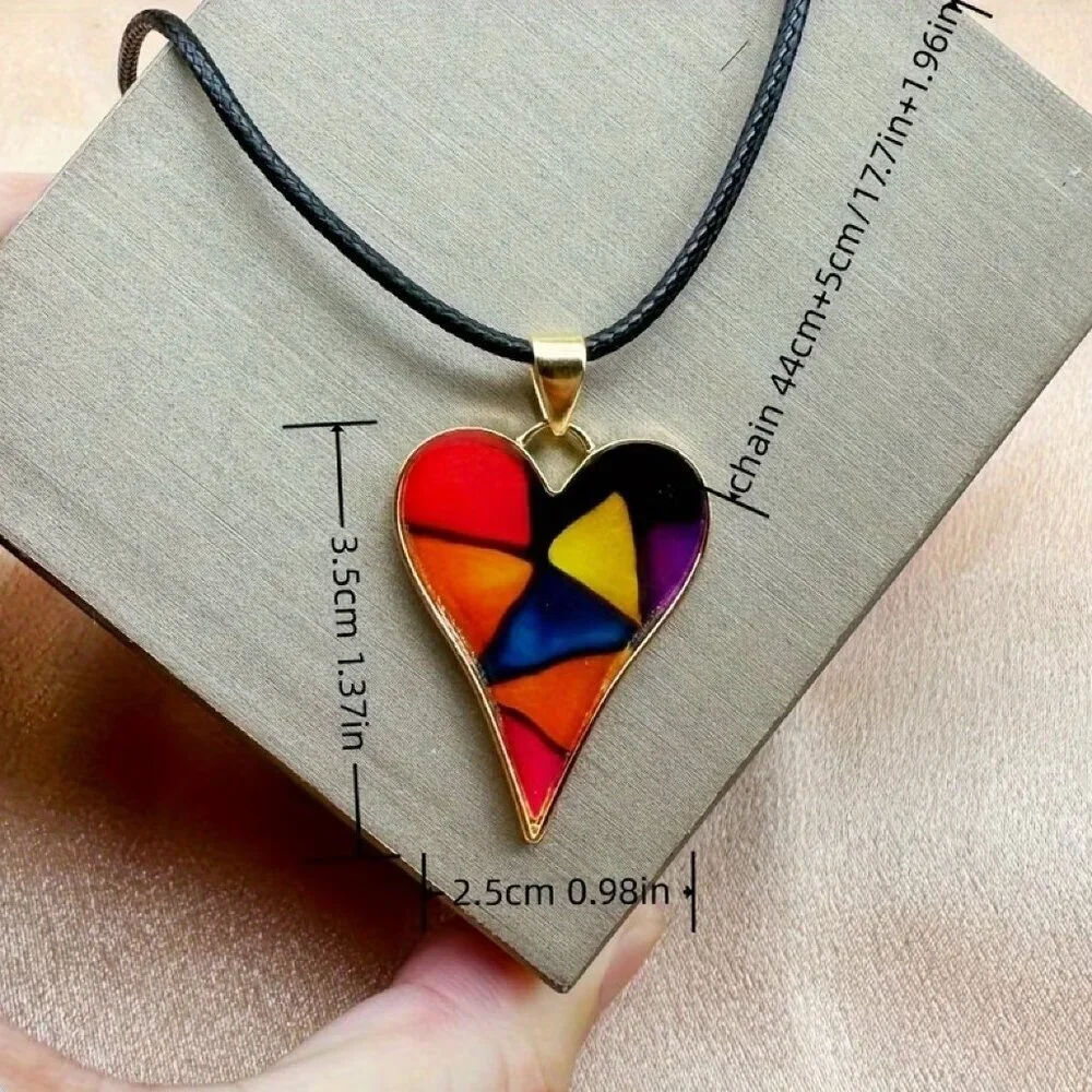 NWOT - Choice of 1 Vibrant Heart-Shaped Pendant Necklace - Picture 5 of 6